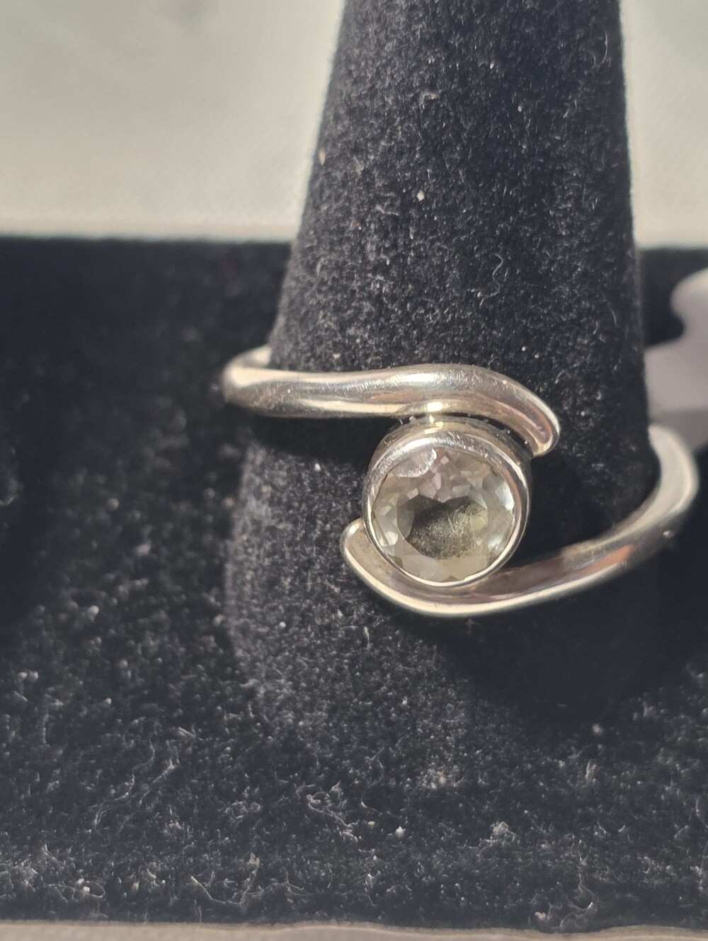 Sterling Silver 925 Green Prasiolite Gemstone Ring